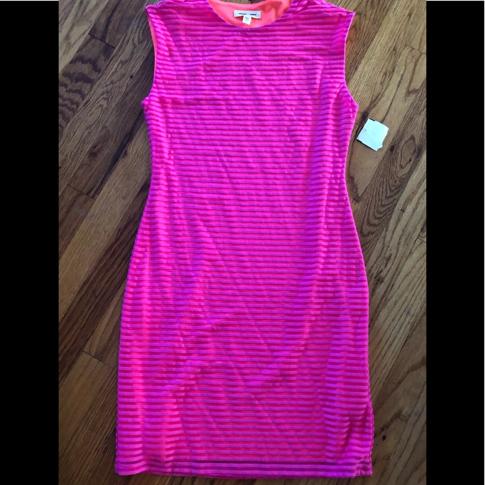 Silence and noise pink stripped dress